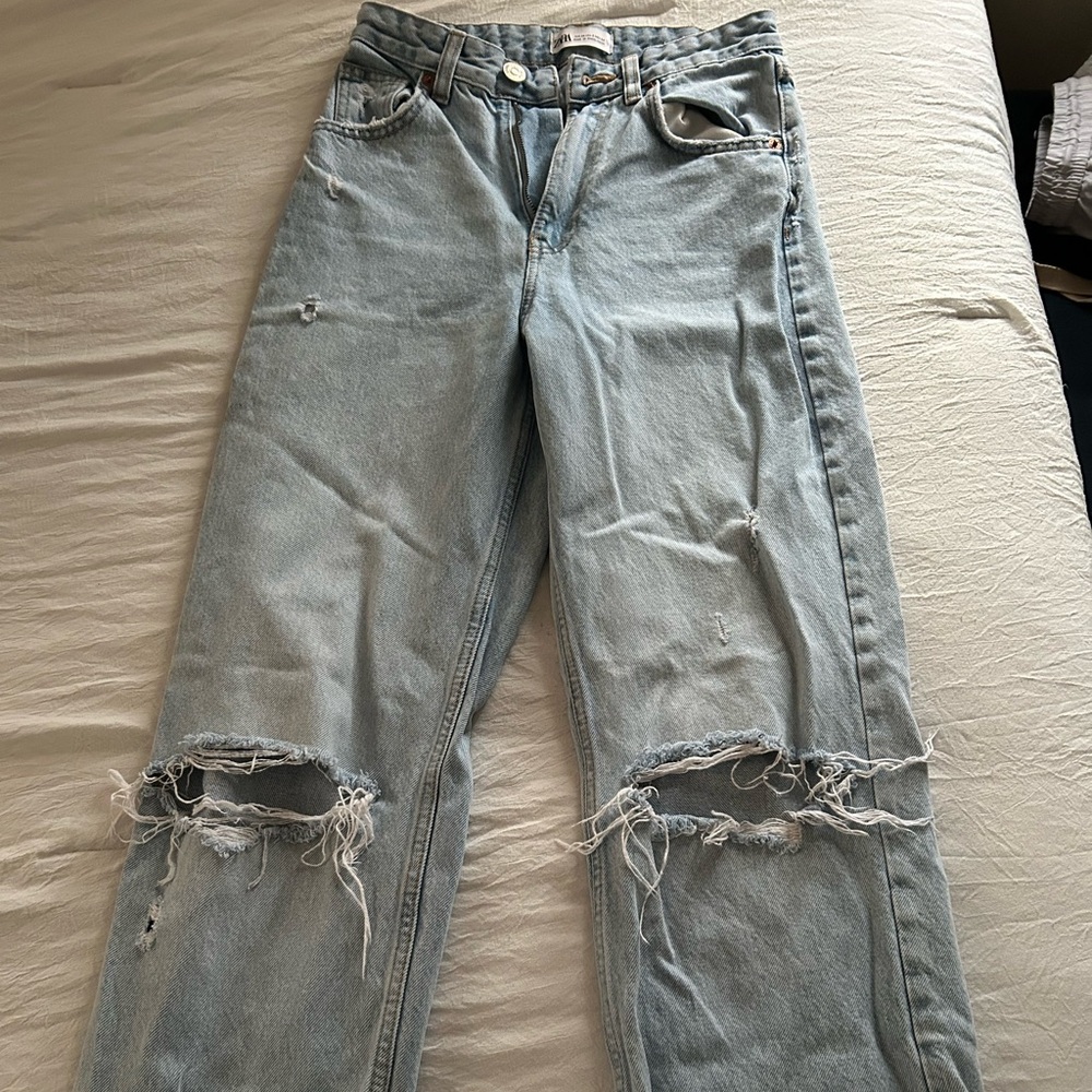 wide leg zara jeans
